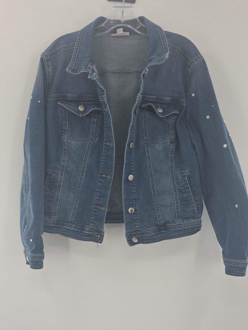 Westport Blue Denim Jacket with Stud Accents - Women